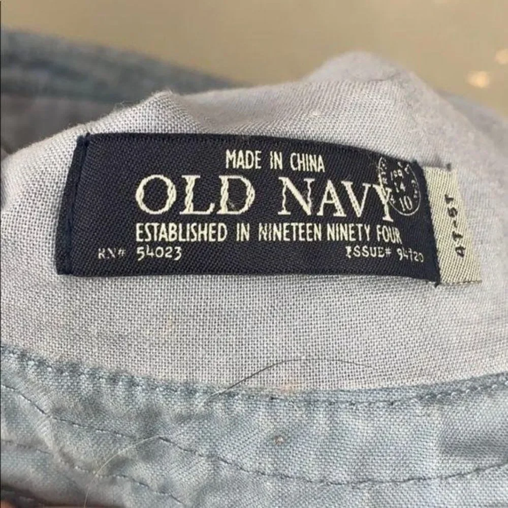 Old Navy Toddler Blue Fisherman Summer Bucket Hat‎ Size 4T/5T